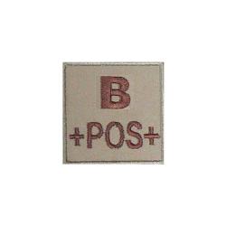 Patch groupe sanguin basse visibilit&eacute; PVC Coyote B +