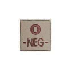 Patch groupe sanguin basse visibilit&eacute; PVC Coyote O -