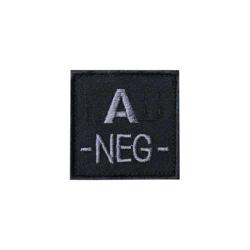 Patch groupe sanguin basse visibilit&eacute; Tissu Noir A -