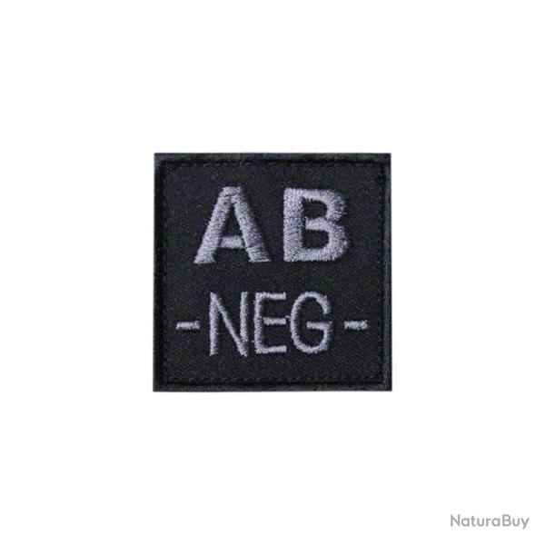 Patch groupe sanguin basse visibilit� Tissu Noir AB -