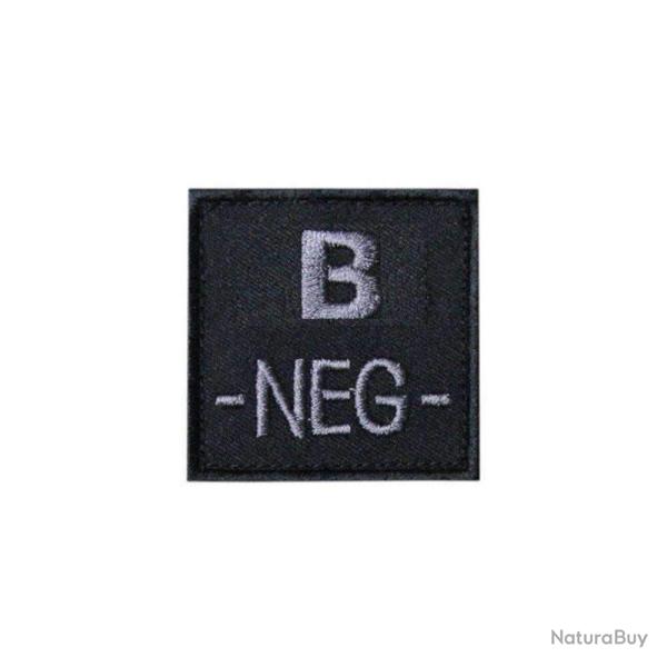 Patch groupe sanguin basse visibilit� Tissu Noir B -