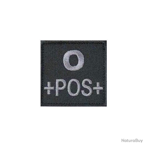 Patch groupe sanguin basse visibilit� Tissu Noir O +