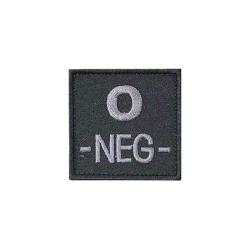 Patch groupe sanguin basse visibilit&eacute; Tissu Noir O -
