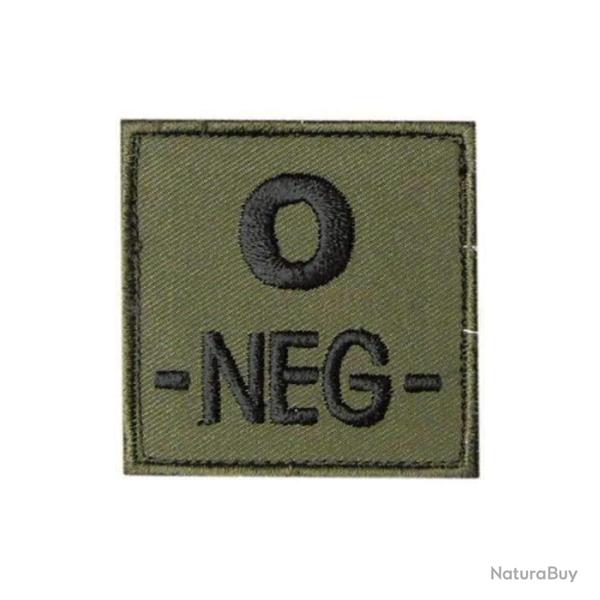 Patch groupe sanguin basse visibilit� Tissu Vert olive O -