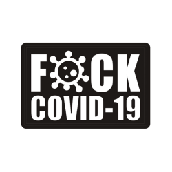 Patch Morale FUCK COVID-19 Blanc
