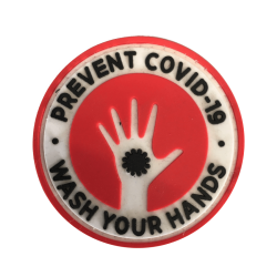 Patch Prevent Covid-19 Wash Your Hands Rouge