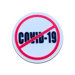 Patch Stop Covid-19 Blanc