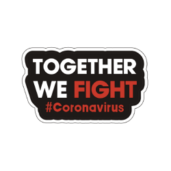 Patch Together We Fight Coronavirus Rouge