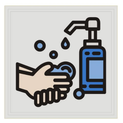 Patch Wash Your Hands with Hand Sanitizer Gris