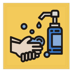 Patch Wash Your Hands with Hand Sanitizer Jaune