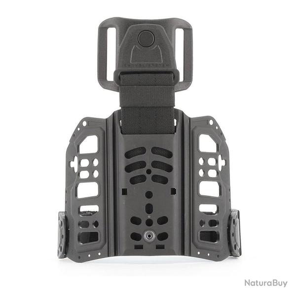 Plaque de hanche tactique GK Pro Tactiknight rigide passant pivotant r�versible serre-cuisse Noir