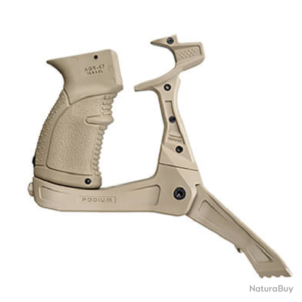Plateforme bipied FAB Defense AK-Podium � d�ploiement rapide par bouton pour AK-47/AKM Coyote