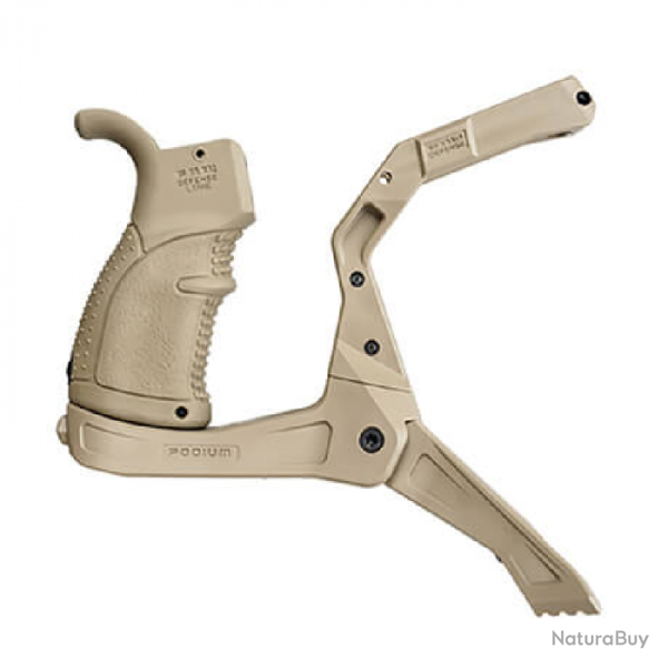Plateforme bipied FAB Defense AR-Podium � d�ploiement rapide par bouton pour AR15/M4 Coyote