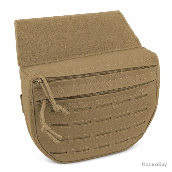 Poche ventrale Hang Down Utility pour gilet porte-plaques Bulldog Tactical Gear Coyote