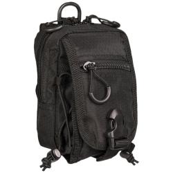 Pochette EDC Mil-Tec Hextac 10&times;10&times;15 cm polyester hexagonal enduit PVC MOLLE Noir