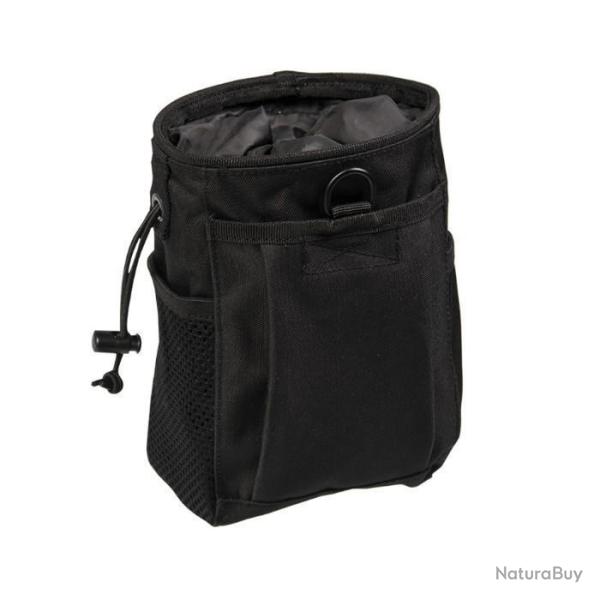 Pochette Mil-Tec Empty Shell MOLLE 14�7�20,5 cm polyester enduit PVC � rabat �lastique Noir
