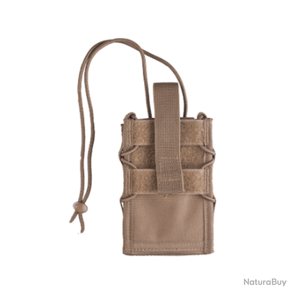Pochette t�l�phone Mil-Tec MOLLE polyester PVC 9,3 � 14,5 cm avec bandouli�re et tirette pull-up Coy