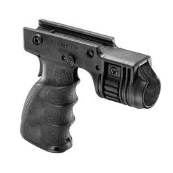 Poign&eacute;e avant FAB Defense T-GRIP avec support de lampe tactique jusqu'&agrave; 1 pouce pour rail Picatinny 
