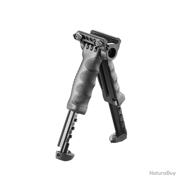 Poign�e-bipied FAB Defense T-POD G2 QR � fixation rapide et jambes r�glables pour rail Picatinny Noi