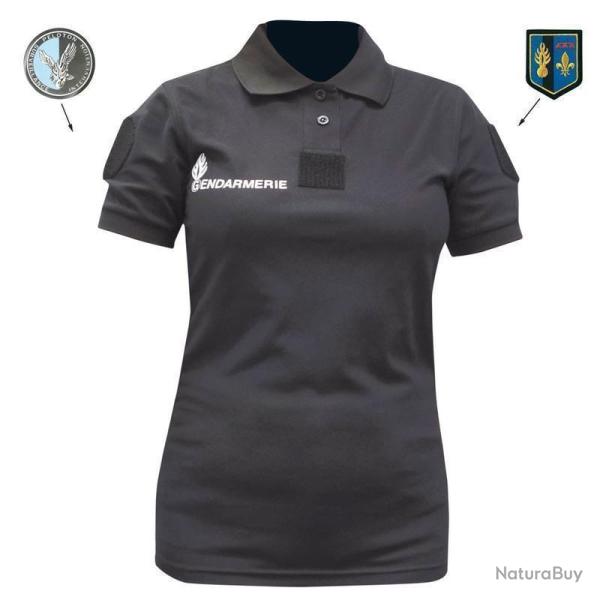 Polo Gendarmerie Patrol Equipement Femme MC Cooldry Noir - L