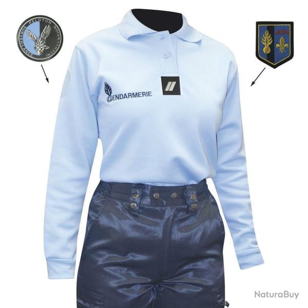 Polo Gendarmerie Patrol Equipement Femme ML Bleu - XL