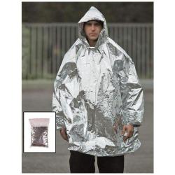 Poncho de survie Mil-Tec Silver polypropyl&egrave;ne aluminis&eacute; Autre
