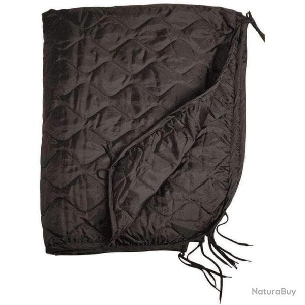 Poncho Liner Mil-Tec polyester matelass� 210 � 150 cm 800 g avec sac de transport Noir