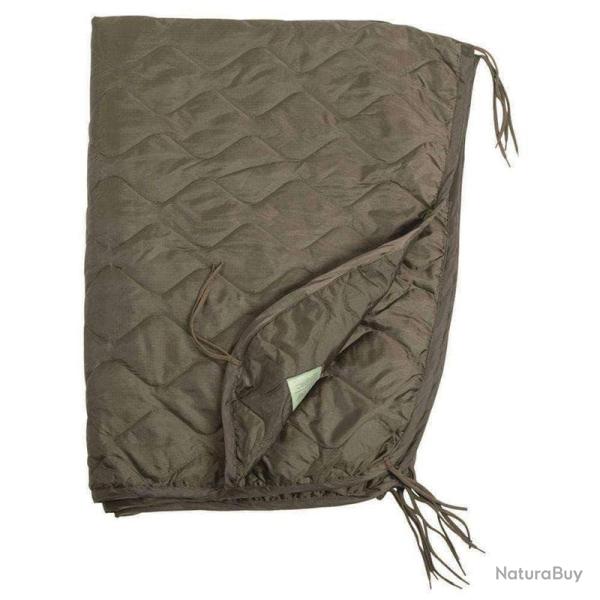 Poncho Liner Mil-Tec polyester matelass� 210 � 150 cm 800 g avec sac de transport Vert