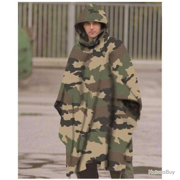 Poncho Mil-Tec type US Army en polyester 210T ripstop enduit polyvinyle colonne d'eau 5000 mm CCE