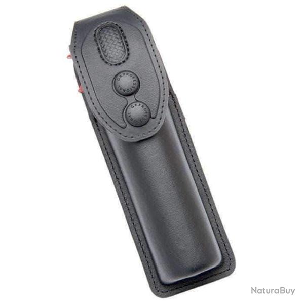 Porte-a�rosol GK Pro Copland 75 ml � 33 mm cuir synth�tique port bidirectionnel Noir