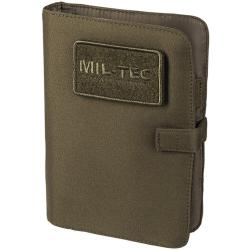 Porte-carnet tactique Mil-Tec Medium polyester enduit PU 18,5 &times; 3,5 &times; 24,5 cm 390 g avec bloc-notes 