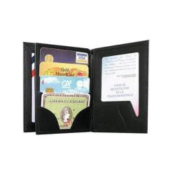 Porte-cartes GK Pro FDO 3 volets cuir emplacement Navigo 125 &times; 105 mm Noir