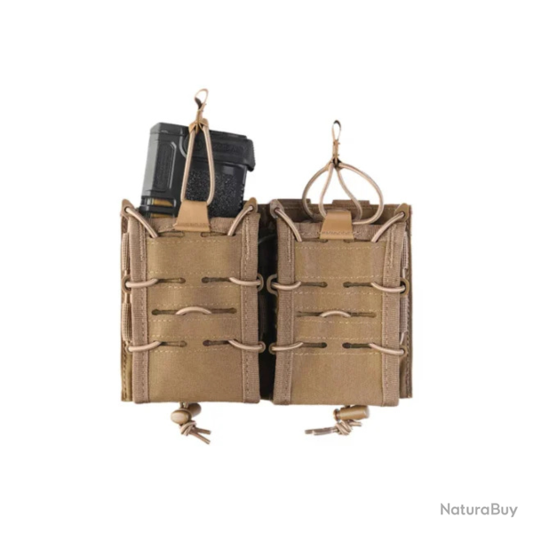 Porte-chargeur double Mil-Tec Open Top Flex pour M4 Dark Coyote