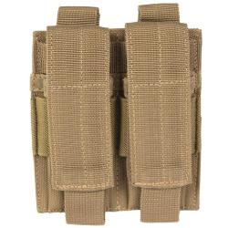 Porte-chargeur double Mil-Tec pour pistolet polyester PVC compatible MOLLE avec hauteur r&eacute;glable Coy