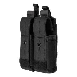 Porte-chargeur double pistolet 5.11 Tactical Flex en nylon 500D avec oeillet de drainage Noir