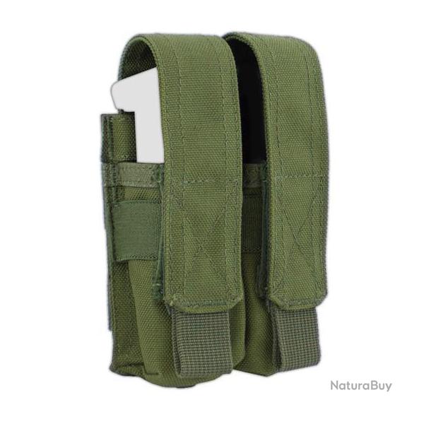 Porte-chargeur PISTOL 2X1 Bulldog Tactical Gear (outlet) Vert olive 9 mm