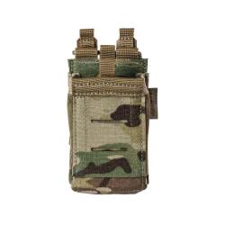 Porte-chargeur simple AR 5.11 Tactical Flex 2.0 &agrave; insert de r&eacute;tention en nylon 500D Multicam