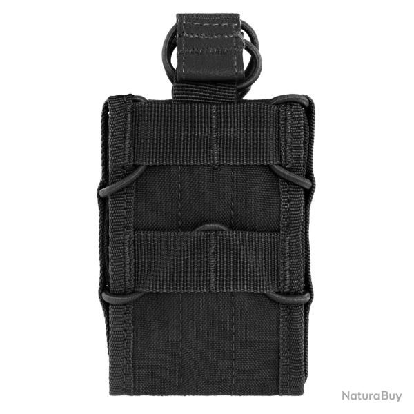 Porte-chargeur simple Mil-Tec Open Top pour M4 polyester Oxford PVC compatible MOLLE avec sandow Noi