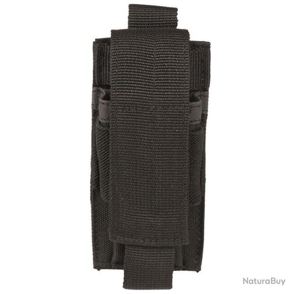 Porte-chargeur simple Mil-Tec pour pistolet polyester PVC compatible MOLLE avec hauteur r�glable Noi