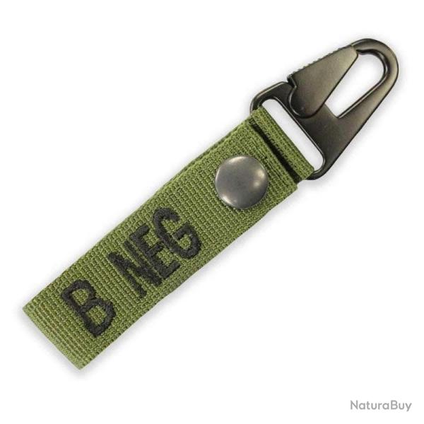 Porte-cl�s Identifiant Groupe Sanguin RBG Vert olive B -