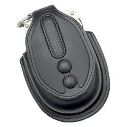 Porte-menottes GK Pro Copland grand mod&egrave;le cuir synth&eacute;tique port bidirectionnel Noir