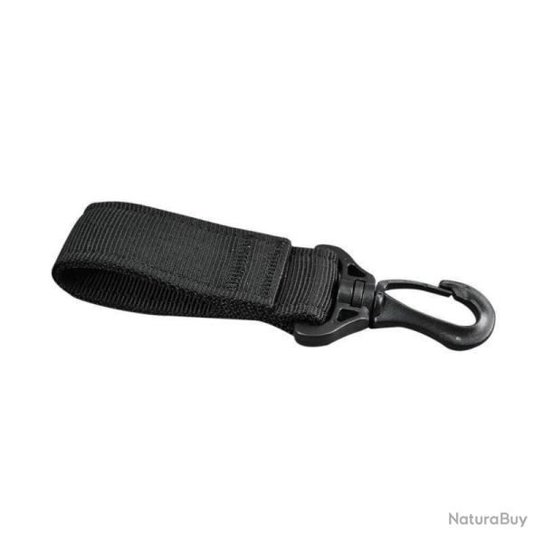 Porte-mousqueton GK Pro Red Label rotatif 360� sangle fixe ceinturon 50 mm Noir