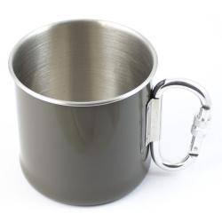 Quart Mil-Tec acier inoxydable 250 ml avec anse mousqueton pour bivouac Autre