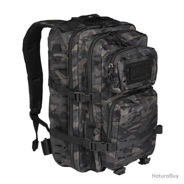 Sac � dos d'assaut Mil-Tec US 36 litres polyester PVC avec syst�me Laser Cut frontal et compartiment