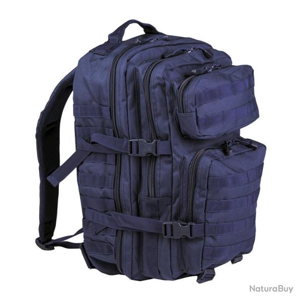 Sac � dos Mil-Tec US Assault Large 36L polyester 600D enduit PVC version monochrome Bleu marine