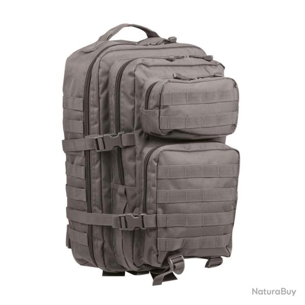 Sac � dos Mil-Tec US Assault Large 36L polyester 600D enduit PVC version monochrome Gris