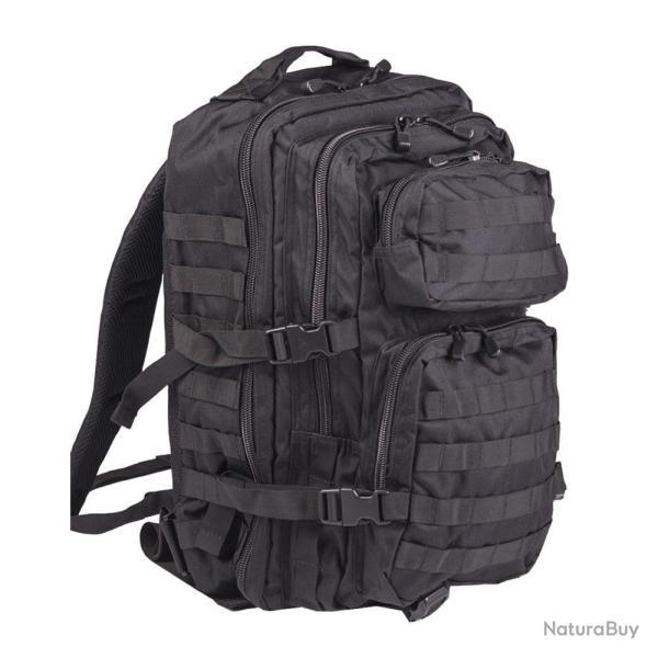 Sac � dos Mil-Tec US Assault Large 36L polyester 600D enduit PVC version monochrome Noir