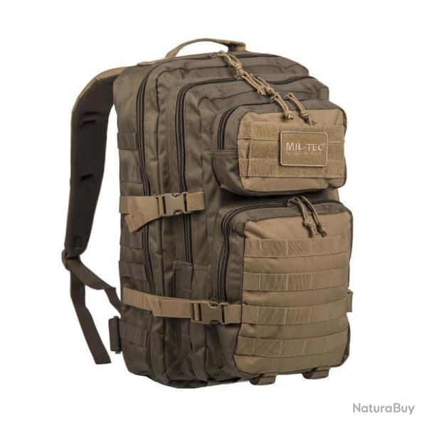 Sac � dos Mil-Tec US Assault Ranger 36L polyester enduit PVC MOLLE avec poche hydratation Coyote