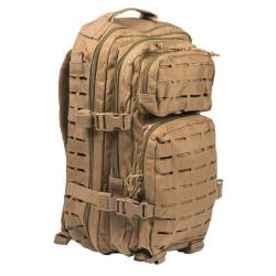 Sac &agrave; dos Mil-Tec US Assault Small 20L Laser Cut polyester enduit PVC 42 &times; 20 &times; 25 cm 1 100 g Coyote