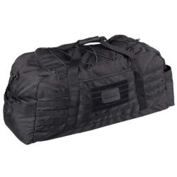 Sac de voyage Mil-Tec Cargo Combat 105L polyester enduit PU avec MOLLE et bandouli&egrave;re amovible Noir